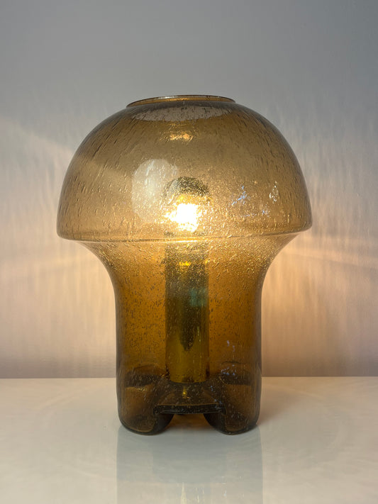 Pilzlampe braun Einschlussglas von Süssmuth Leuchten