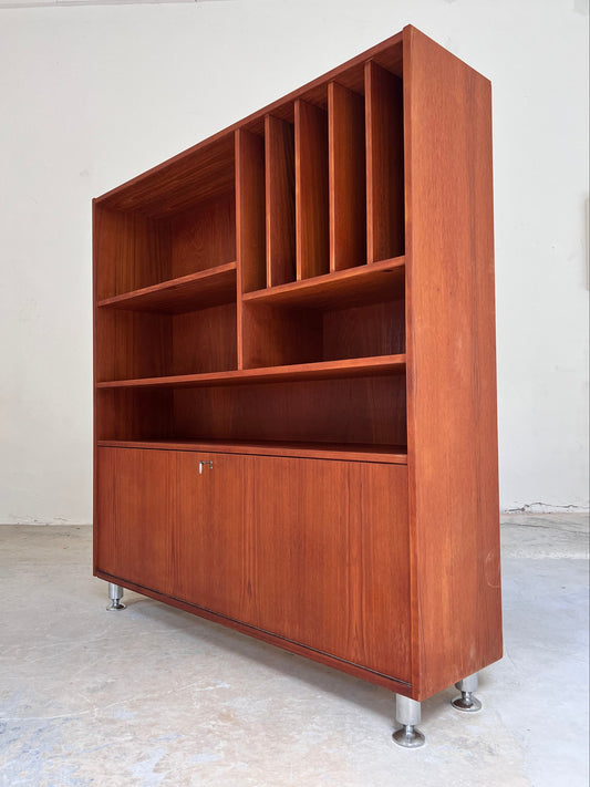 Bücherregal mit Klappfach Teak aus Dänemark