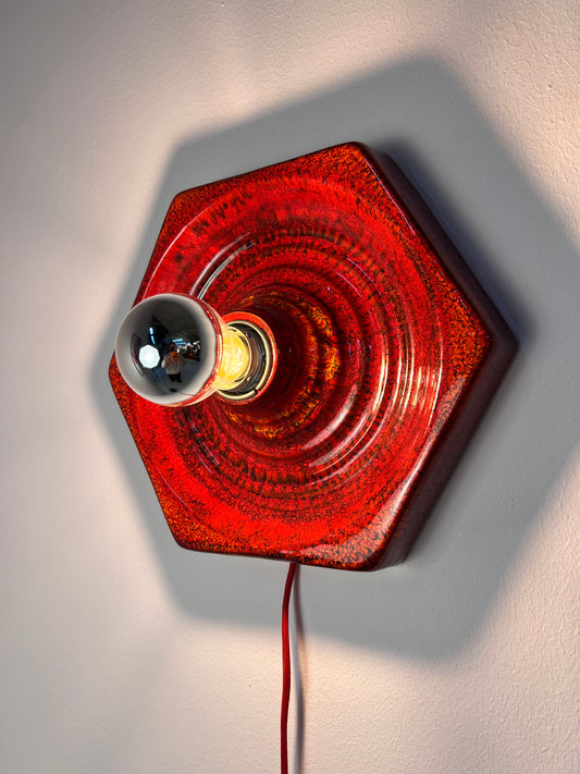 Wandlampe rot Keramik von Hustadt Leuchten