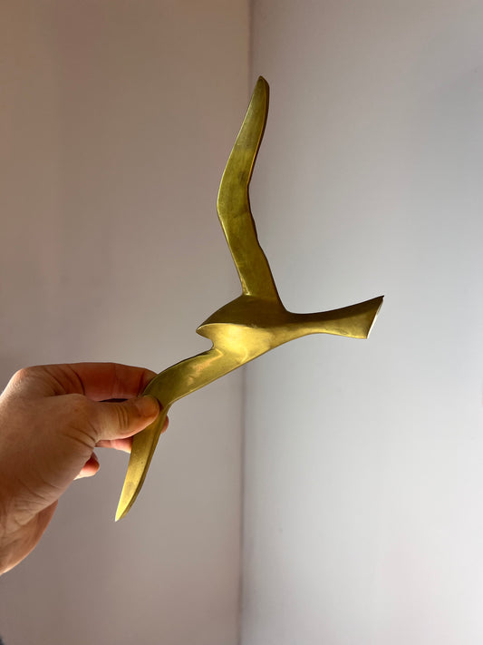 Wanddeko Schwalbe Messing