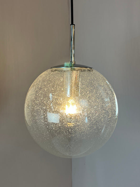 Kugellampe Einschlussglas Chrom von Glashütte Limburg