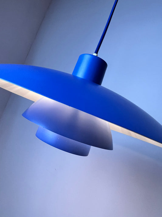 Lamellenlampe PH4 blau von Poul Henningsen für Louis Poulsen