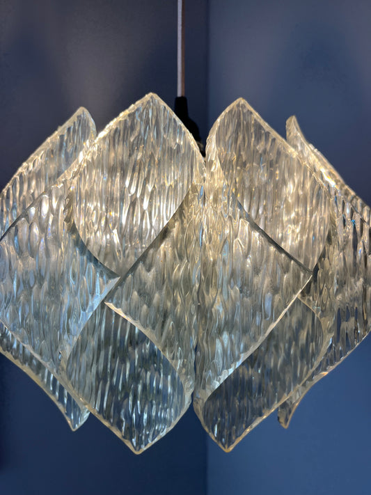 Hängelampe Lucite Eisglas von Marbach Leuchten