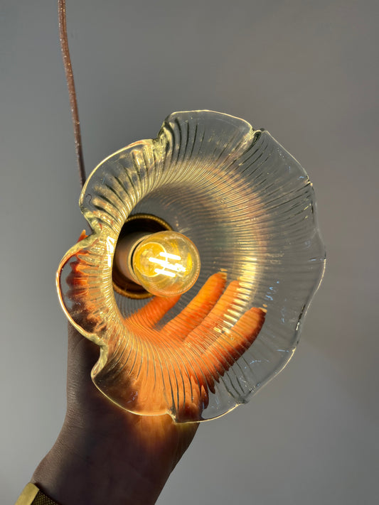 Blumenlampe Glas aus Dänemark