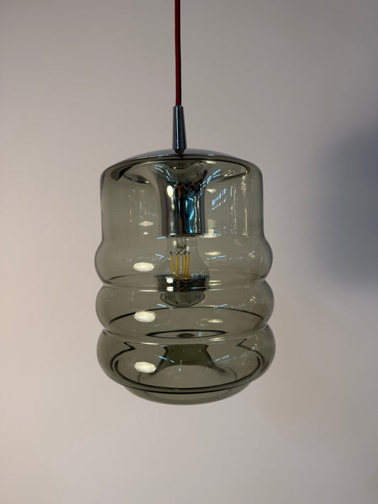 Hängelampe Rauchglas Chrom von Peill & Putzler
