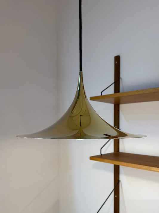 Trompetenlampe gold spiegelnd von Claus Bonderup & Torsten Thorup für Fog & Mørup