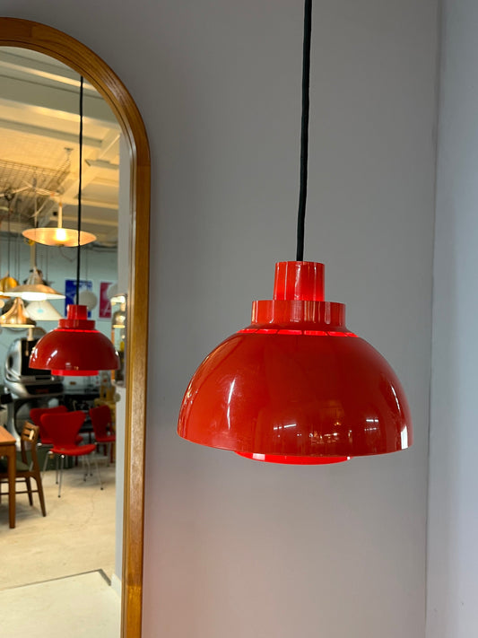 Hängelampe Minisol rot von K. Kewo für Nordisk Solar