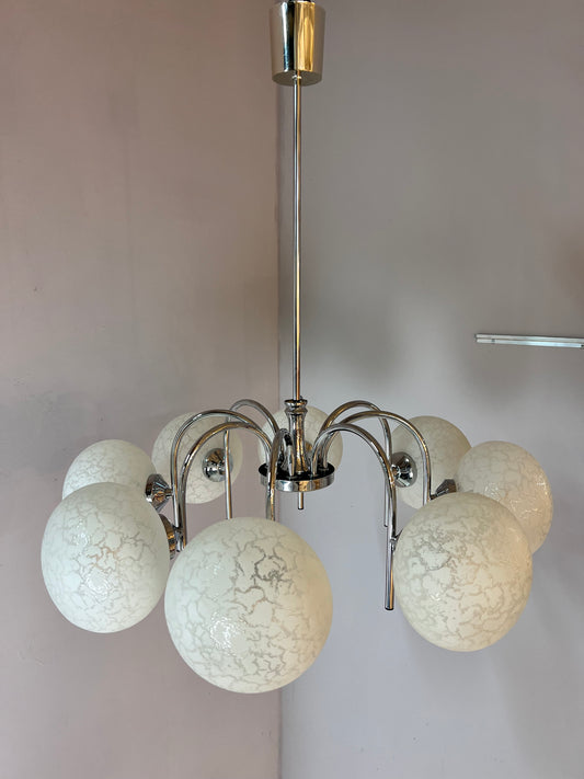 Kronleuchter mit 8 Kugeln von Richard Essig für Hustadt