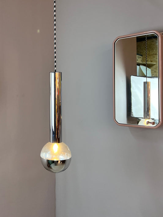 Hängelampe Big Globe Chrom 39 cm von Motoko Ishii für STAFF