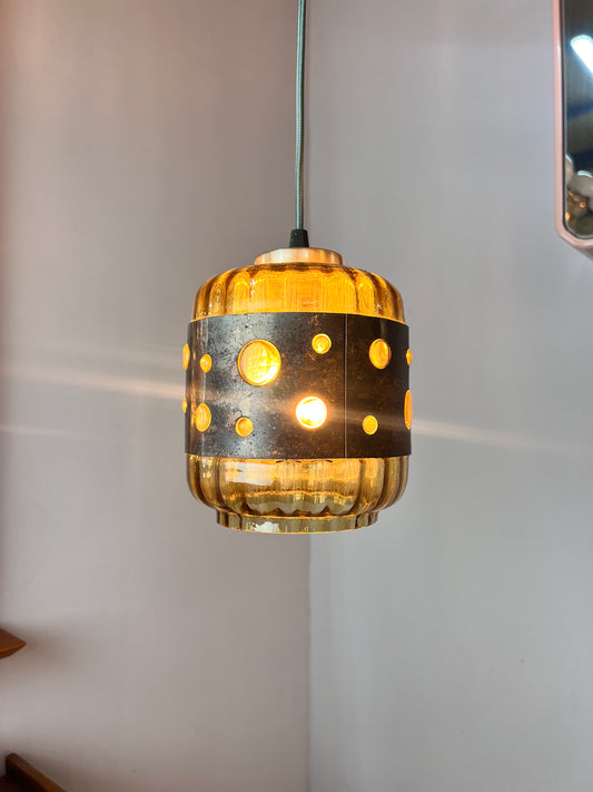 Hängelampe Kupfer Glas von Nanny Still für Raak