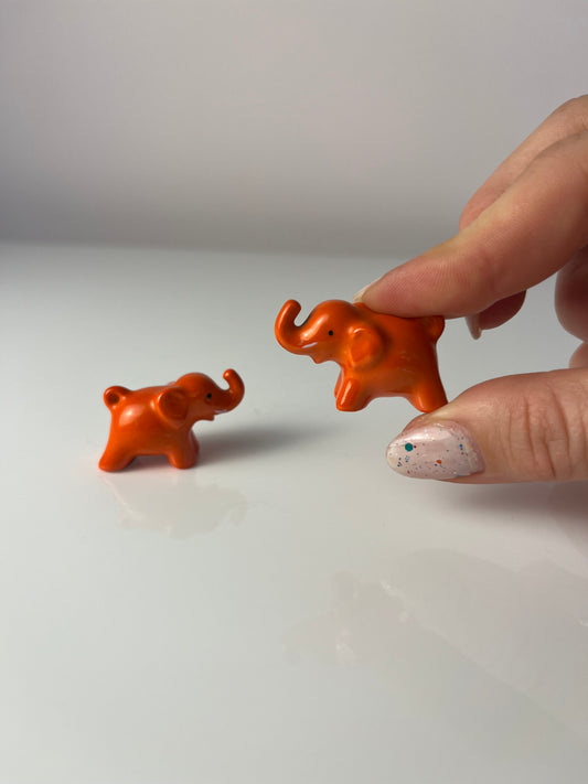 Set: 2x Mini Elefanten orange von Goebel