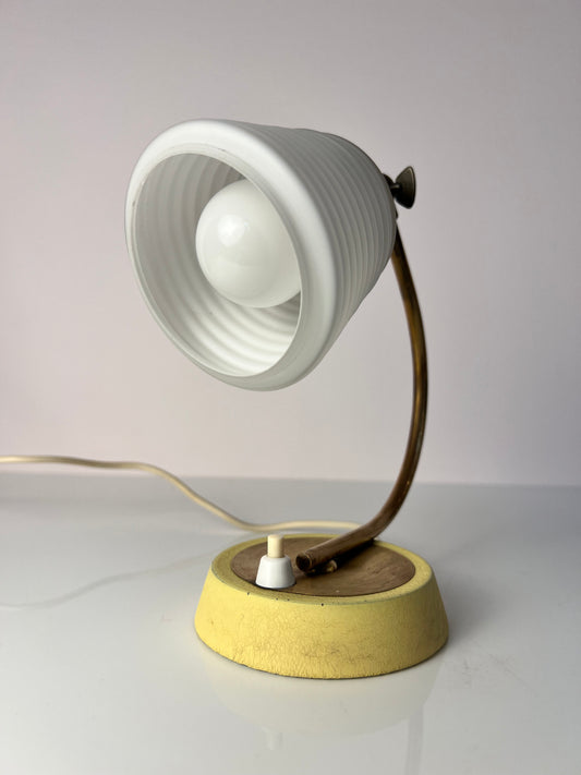 Schreibtischlampe Messing mit Glasschirm