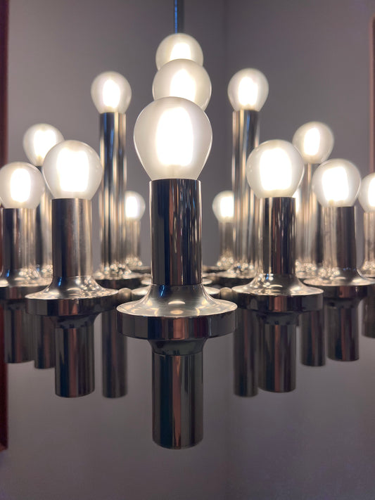 Kronleuchter Chrom von Gaetano Sciolari für STAFF