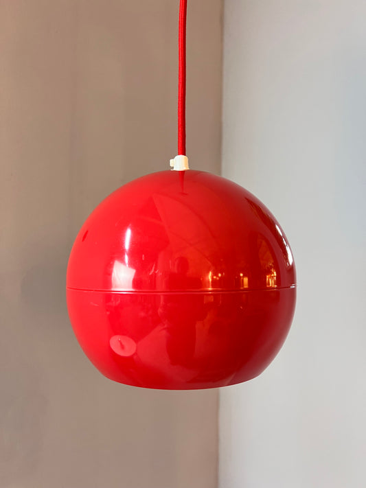 Kugellampe rot Kunststoff