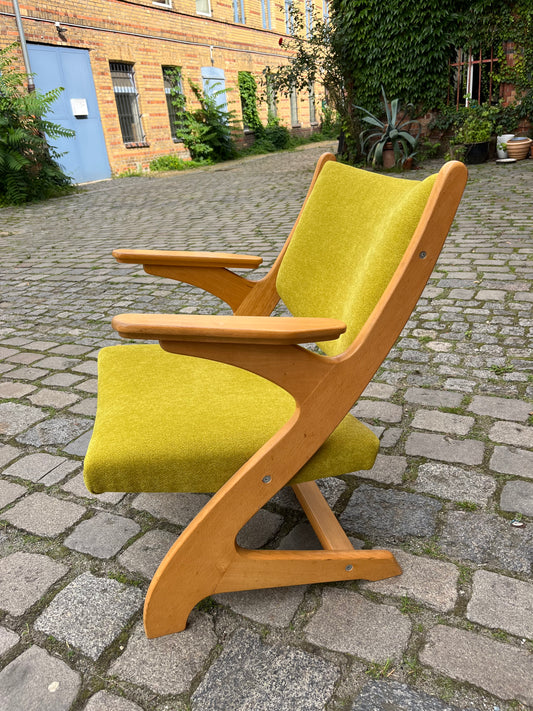 Sessel Z grün neu gepolstert