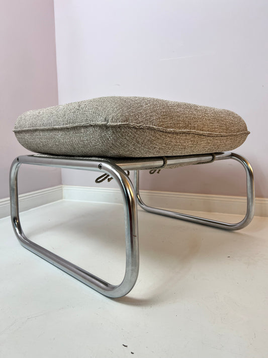 Hocker Halina beige Chrom von Hellerau