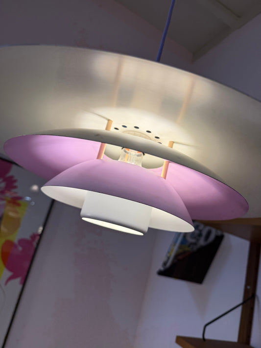 Lamellenlampe weiß lila von Formlight