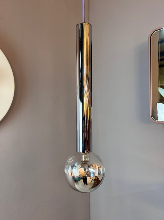 Hängelampe Big Globe Chrom 49 cm von Motoko Ishii für STAFF