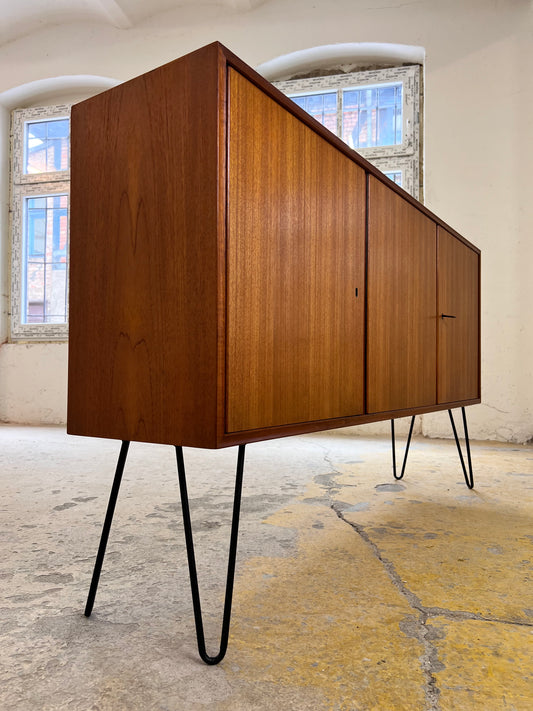 Sideboard Teak auf Hairpinlegs von rt Möbel
