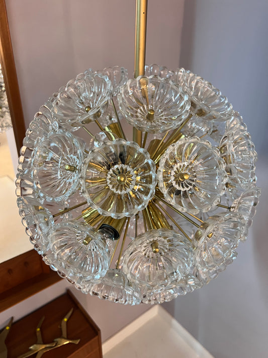 Kronleuchter "Pusteblume" von VEB Kristalleuchte Ebersbach