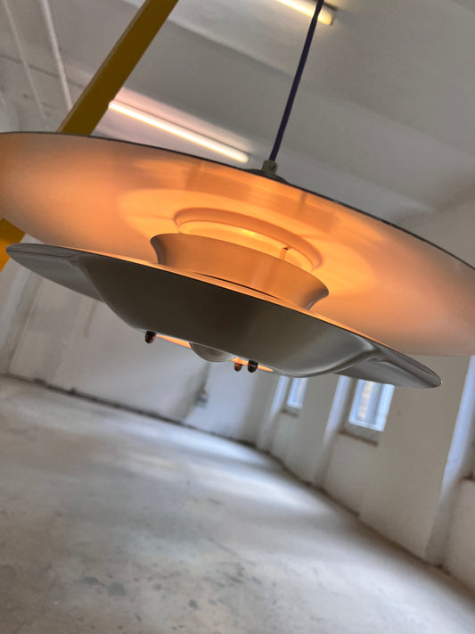 Lamellenlampe lila silber aus Dänemark