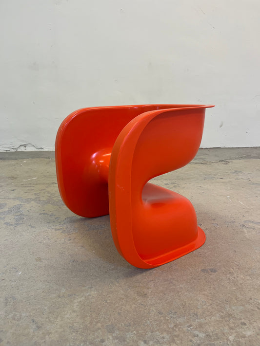 Multifunktionaler Kinderstuhl orange von Johannes Foersom & Peter Hiort Lorenzen für Cado