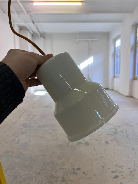 Hängelampe weiß Glas von Sidse Werner für Holmegaard