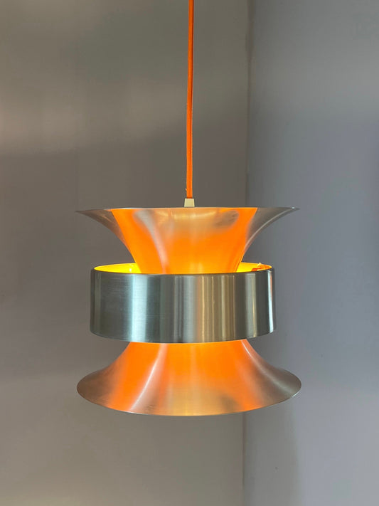 Lamellenlampe Diabolo silber orange von Carl Thore für Granhaga