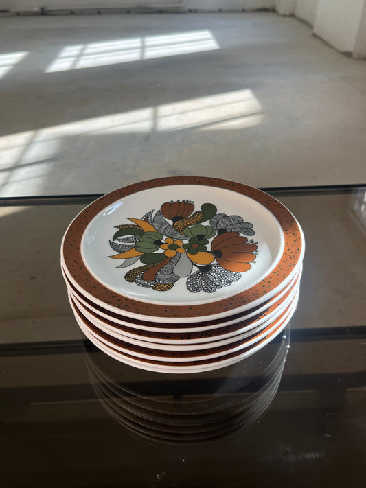 Set: 7x Kuchenteller Kiruna Camargue von Tapio Wirkkala für Thomas