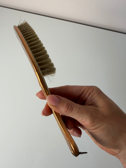 Handfeger mit Griff Kupferoptik