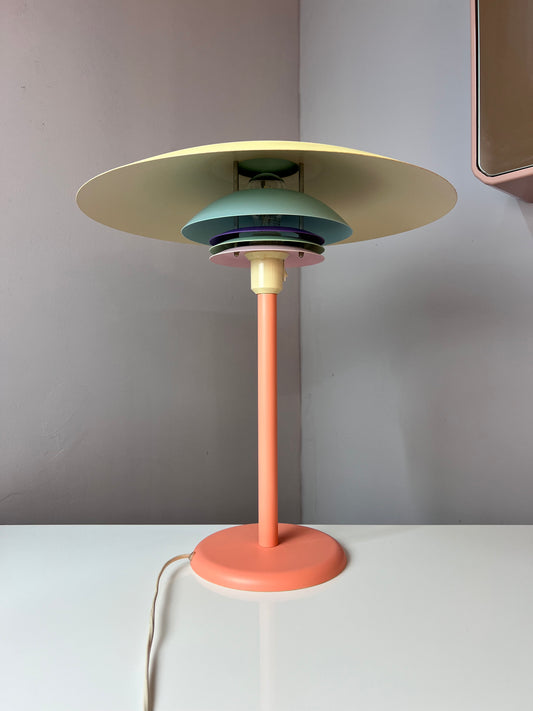 Tischlampe neu lackiert peach gelb