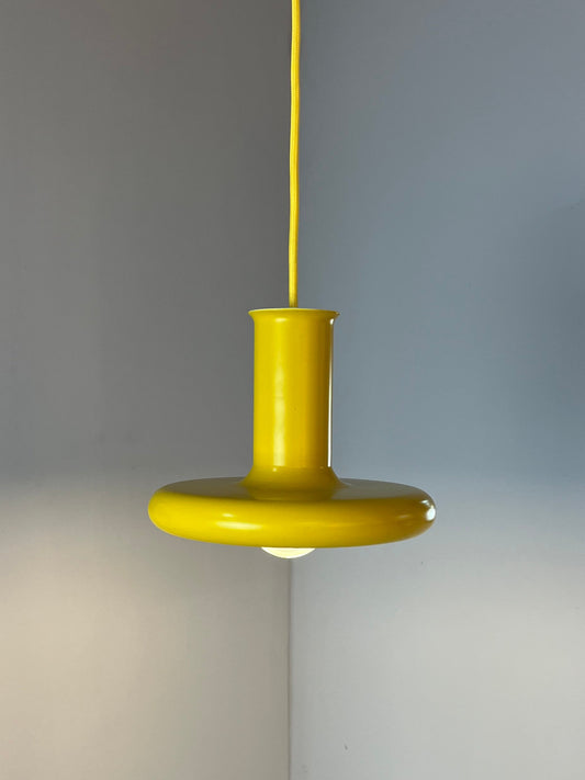 Hängelampe Optima gelb von Hans Due für Fog & Mørup