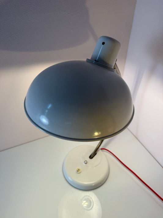 Schreibtischlampe weiß Metall von Helion - VEB Leuchtenbau Arnstadt
