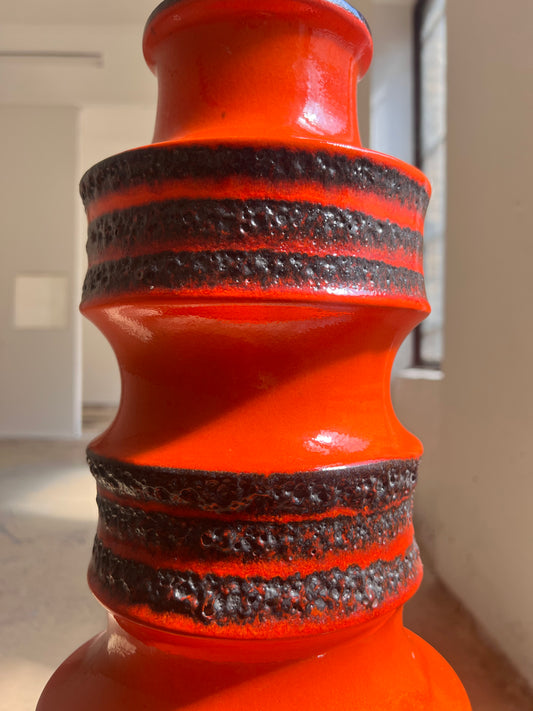 Bodenvase Fat Lava 267-48 orange von Scheurich West Germany