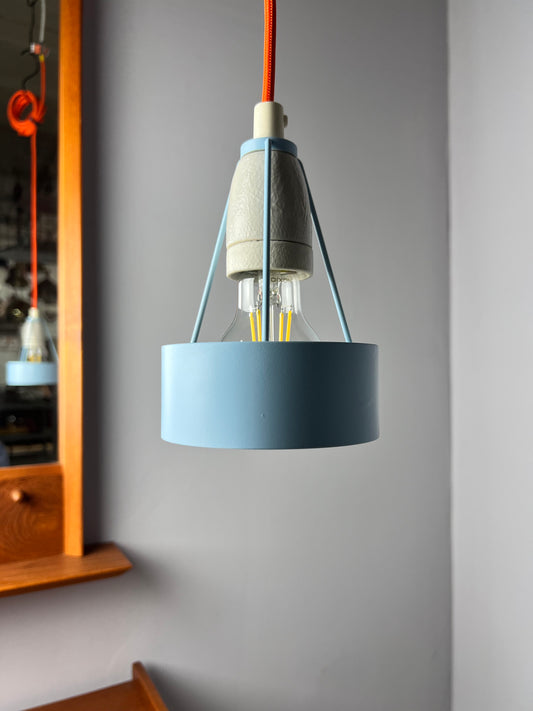 Hängelampe Typ 16800 blau von Louis Poulsen neu lackiert