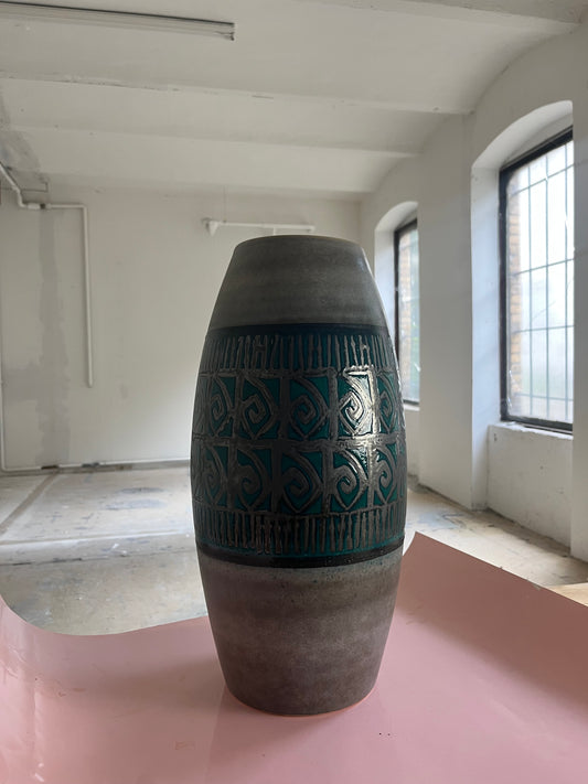 Bodenvase 248-50 petrol grau von Scheurich West Germany