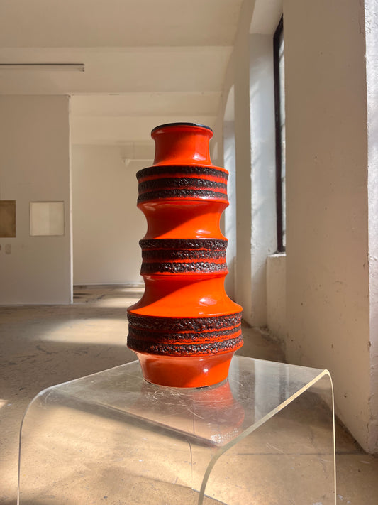 Bodenvase Fat Lava 267-48 orange von Scheurich West Germany