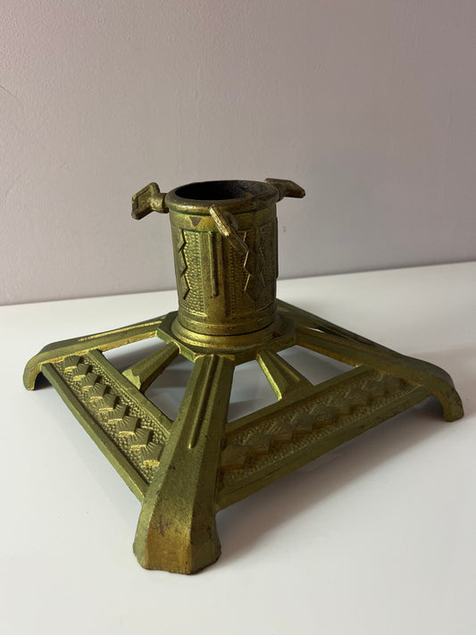 Tannenbaumständer grün Gusseisen Art Deco