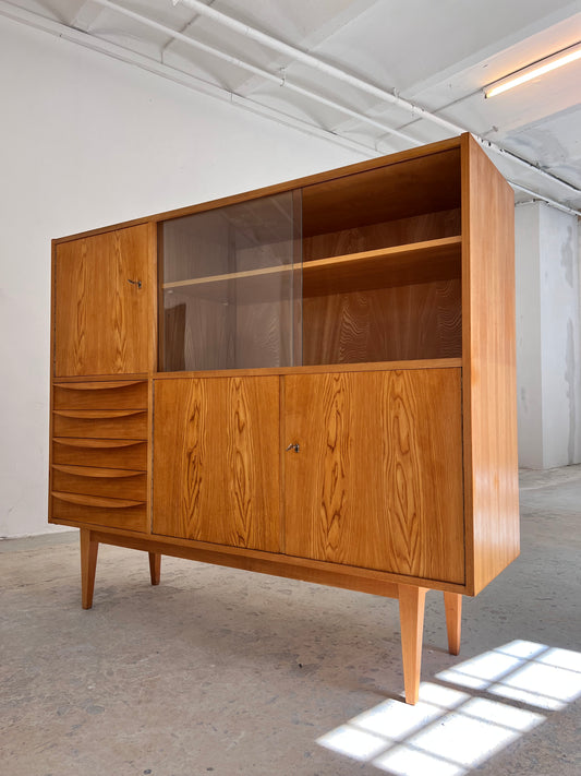 Highboard / Wohnzimmerschrank Typ 602/G Esche von Hellerau aus 1959