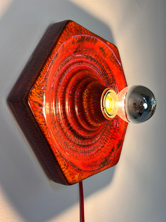 Wandlampe rot Keramik von Hustadt Leuchten