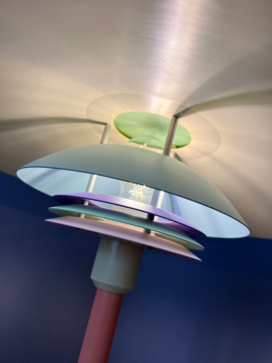 Tischlampe neu lackiert peach gelb