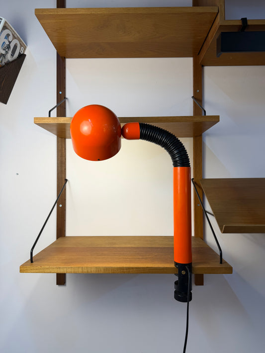 Klemmlampe orange schwarz aus Dänemark