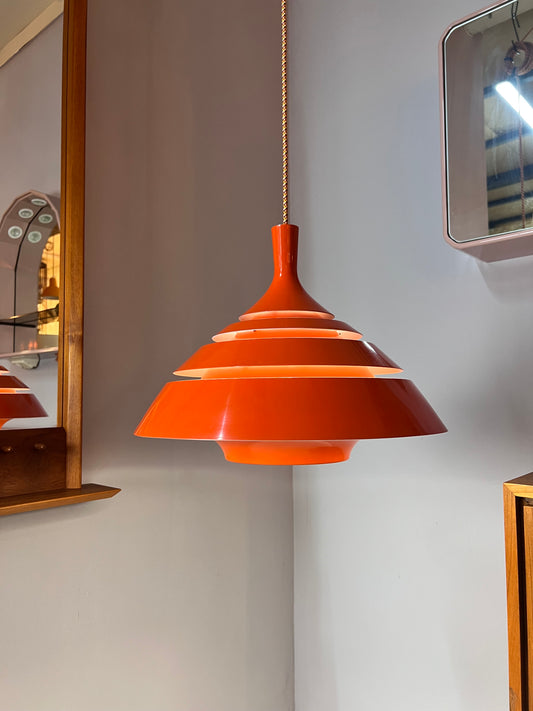 Hängelampe orange von Hans-Agne Jakobsson für Lyfa