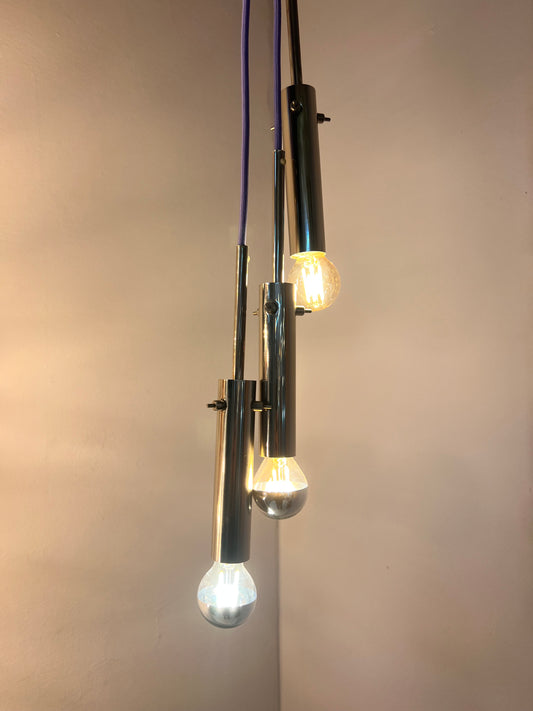 Hängelampe Chrom mit variablem Leuchtmittel