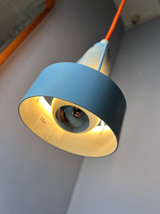 Hängelampe Typ 16800 blau von Louis Poulsen neu lackiert