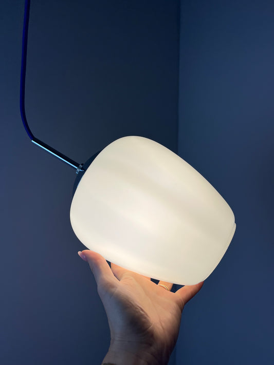 Hängelampe Opalglas Chrom aus Dänemark