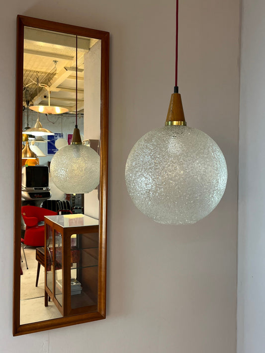 Kugellampe Glas Teak von Doria