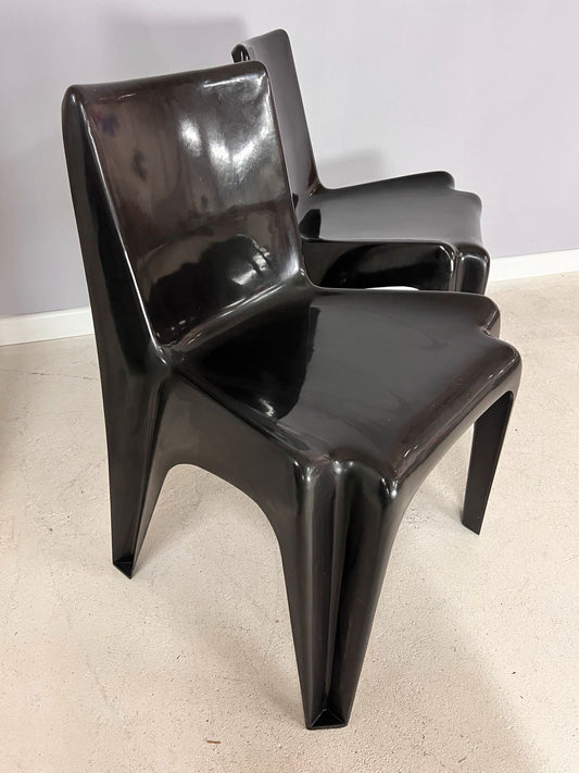 Esszimmerstuhl Modell BA 1171 schwarz von Helmut Bätzner für Bofinger