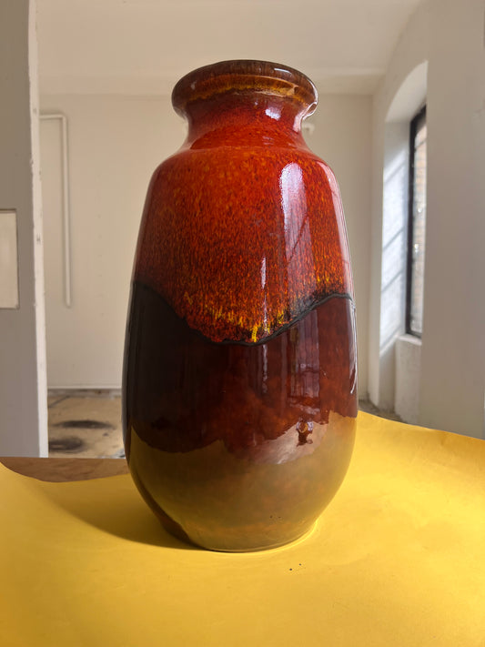 Bodenvase braun rot von Scheurich West Germany