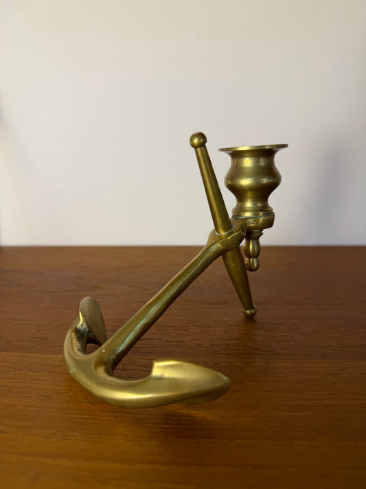 Kerzenständer Anker Messing aus Dänemark